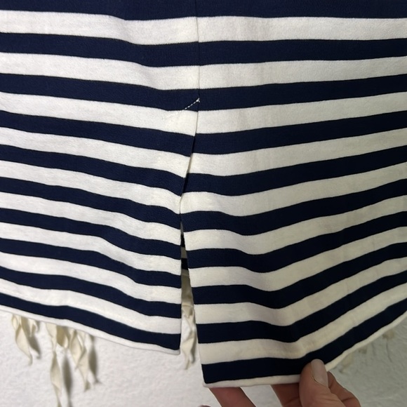 J. Crew Nautical Navy and White Stripe Pencil Skirt Size 0 - Picture 7 of 13